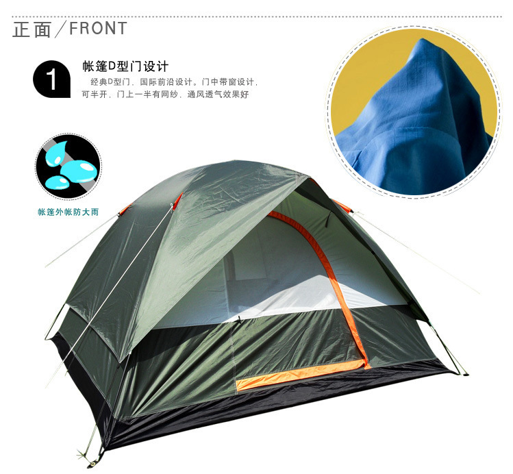 Cheap Goat Tents LOOKO 2022 New Outdoor Supplies Rainstorm Camping Tent 3 4 People Build Double Layer Family Travel Tent   